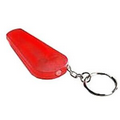 Key Ring, Whistle, & Light - Batteries included - Translucent Red